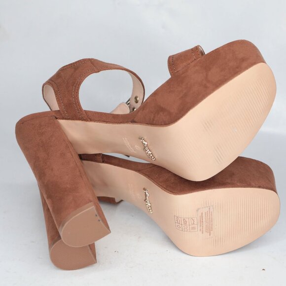 Primadonna Collection Platform Sandal 90s Heels Brown Gold Bratz Summer Boho - Picture 8 of 12